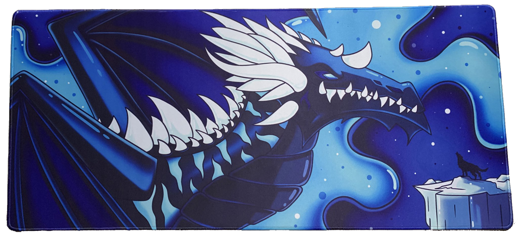Jogo azul Mousepad do dragão